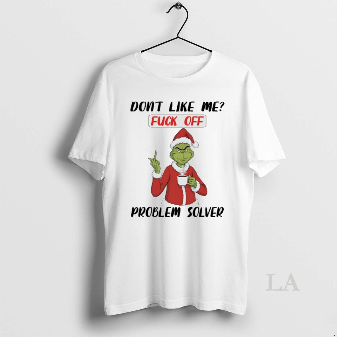 Original Grinch Christmas Middle Finger Dont Like Me Fuck Of Problem Solver Shirt Hoodie Sweatshirt | PurePodTees.com