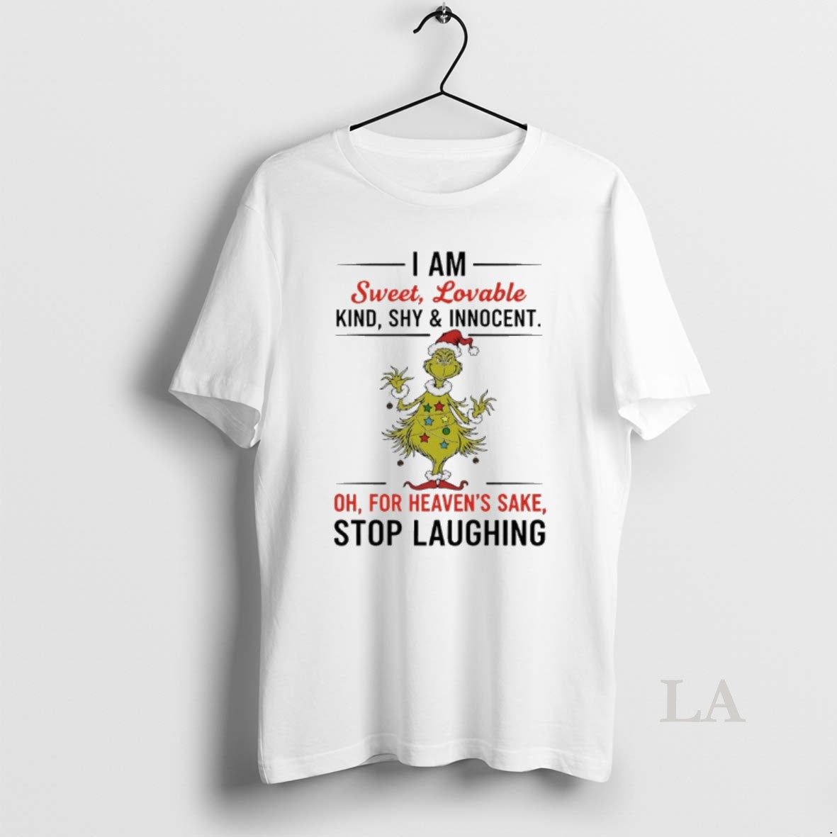 Original Grinch Christmas Tree I Am Sweet Lovable Kind Shy And Innocent For Heavens Sake Shirt Hoodie Sweatshirt