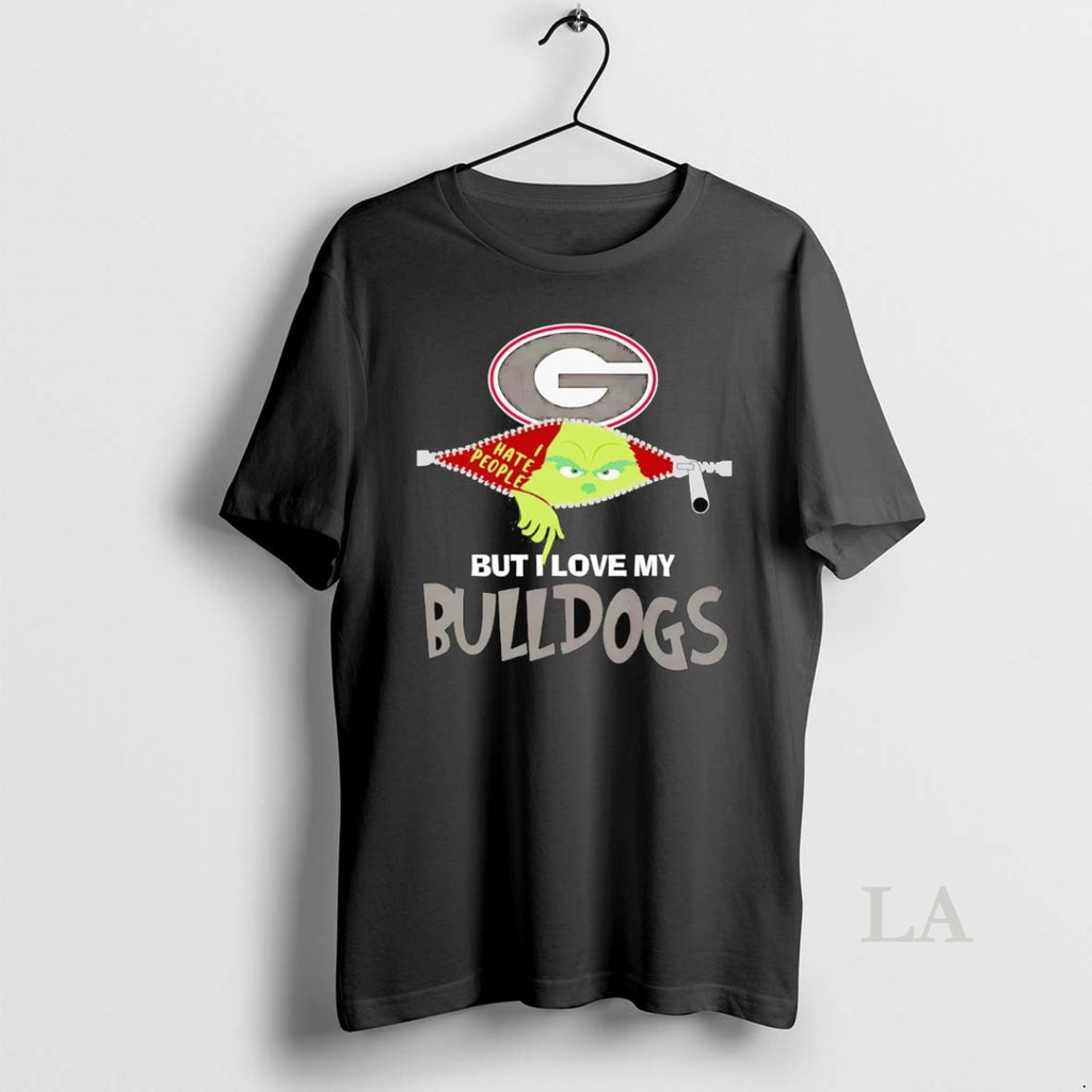 Original Grinch I Hate People But I Love My Georgia Bulldogs Shirt Hoodie Sweatshirt | PurePodTees.com