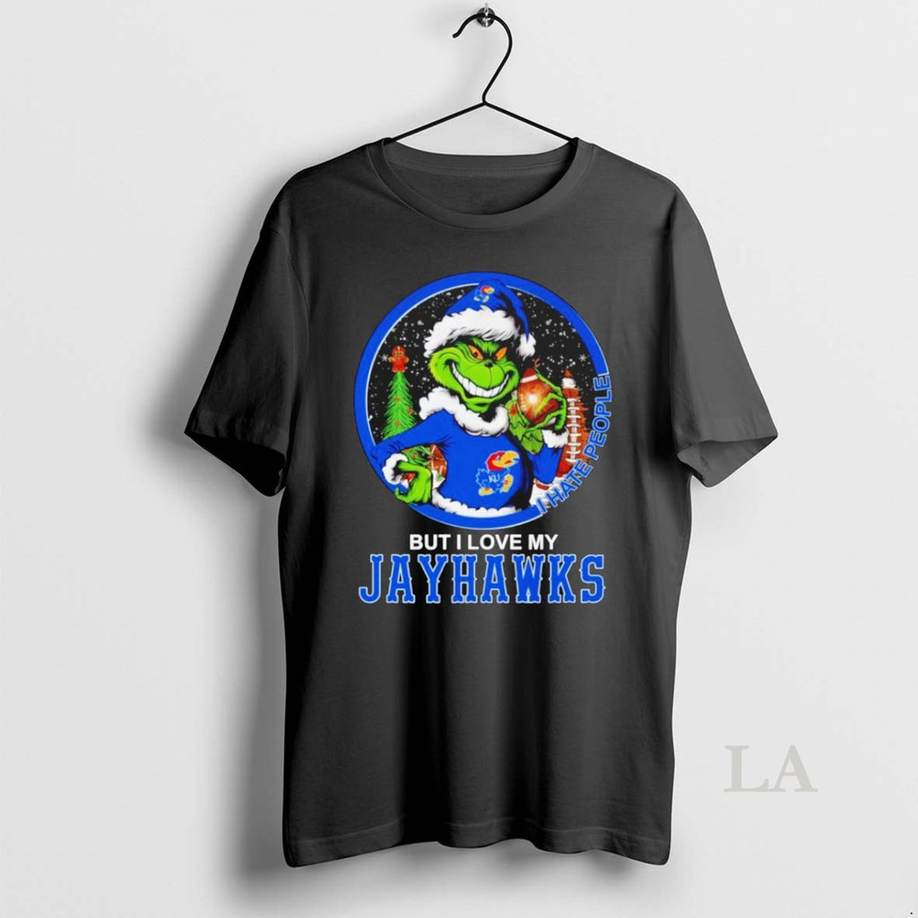 Original Grinch I Hate People But I Love My Kansas Jayhawks