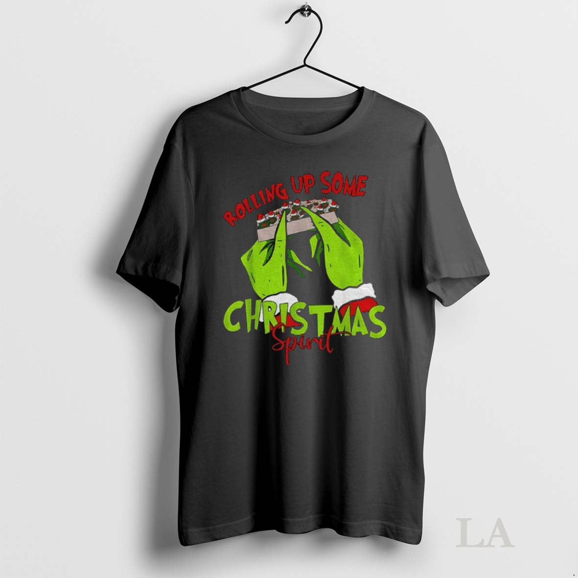 Original Grinch Santa Claus Rolling Up Some Christmas Spirit Merry Christmas Shirt Hoodie Sweatshirt | PurePodTees.com