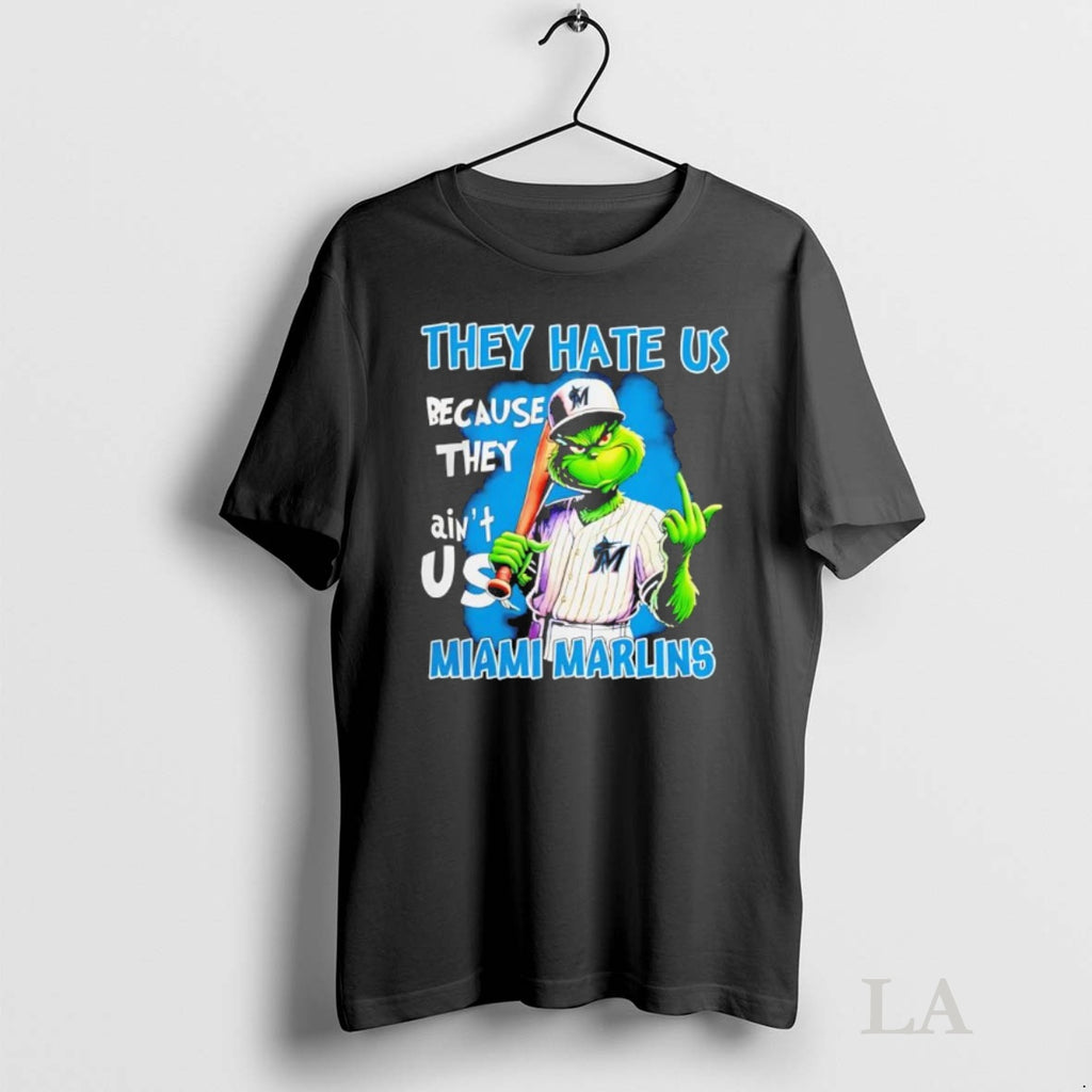 Original Grinch They Hate Us Because Aint Us Miami Marlins Christmas 25 Shirt Hoodie Sweatshirt | PurePodTees.com