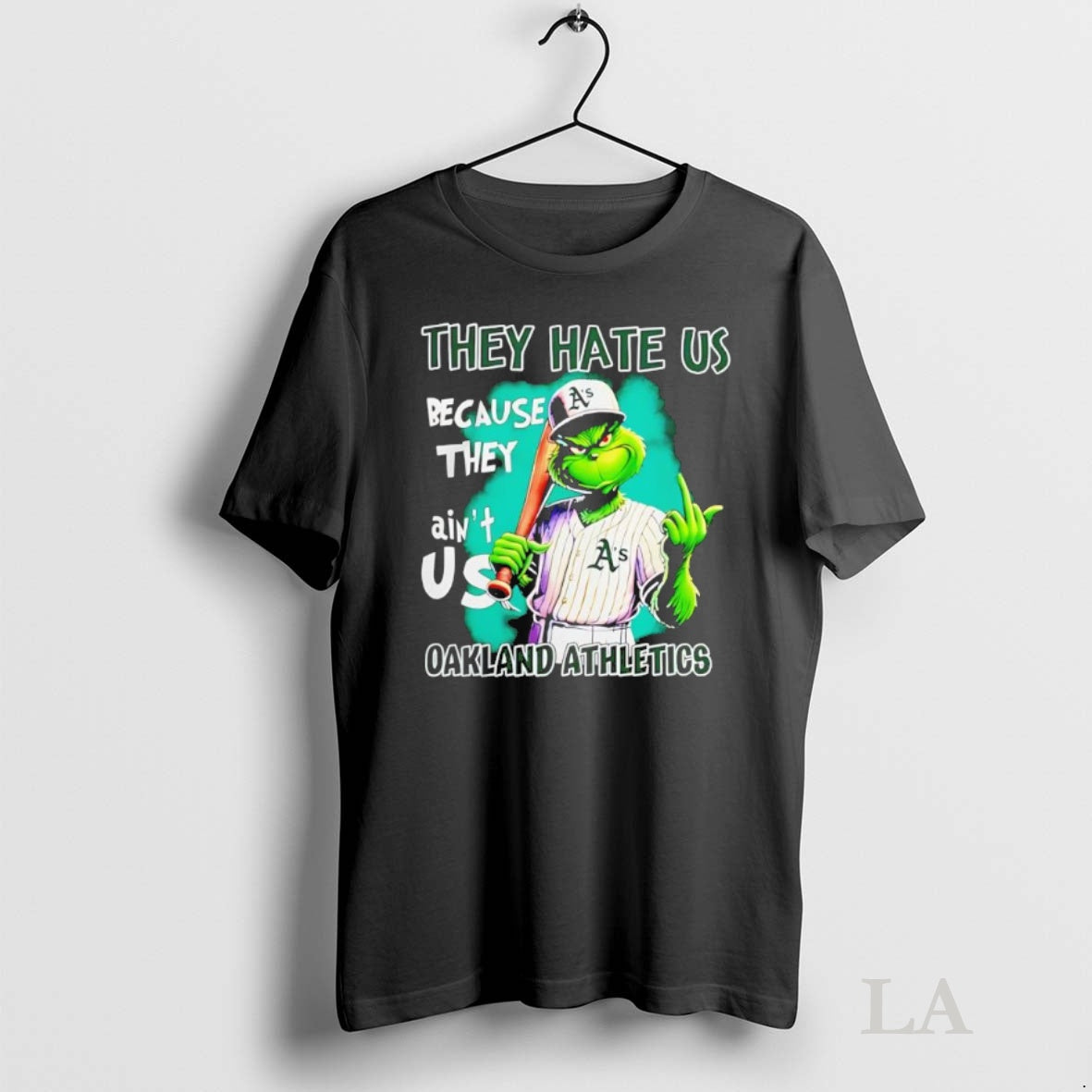 Original Grinch They Hate Us Because Aint Us Oakland Athletics Christmas 25 Shirt Hoodie Sweatshirt | PurePodTees.com