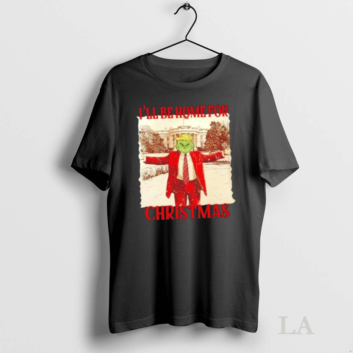 Original Grinch Trump Hair Ill Be Home For Christmas Shirt Hoodie Sweatshirt | PurePodTees.com