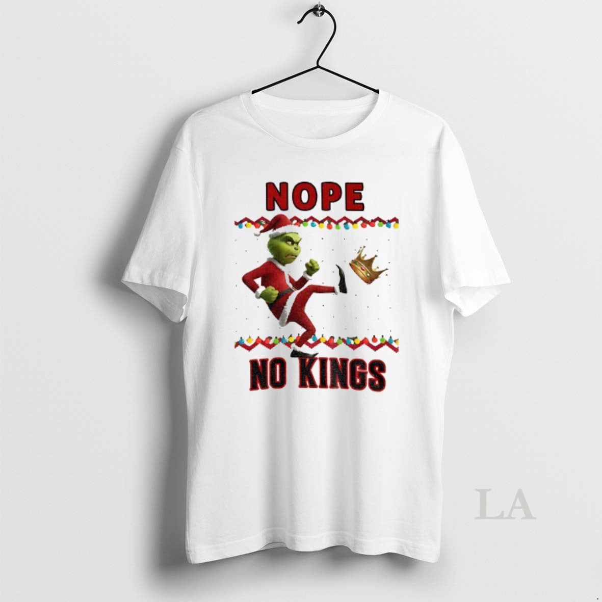 Original Grinch Ugly Xmas Nope No Kings Anti Maga Christmas 2025 Shirt Hoodie Sweatshirt | PurePodTees.com