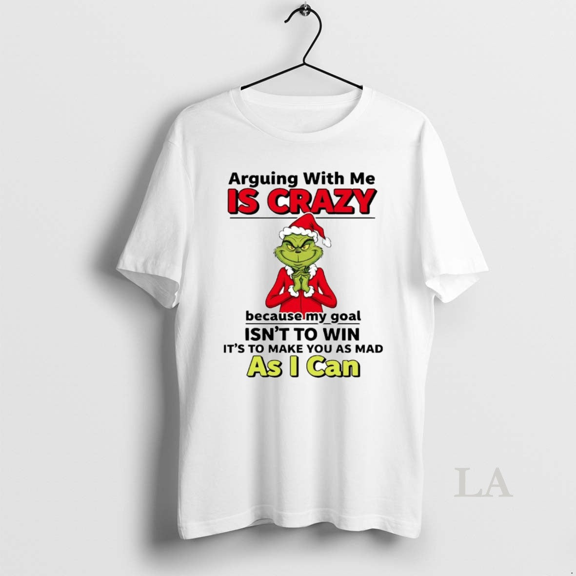 Original Grinch Arguing With Me Is Crazy As I Can Christmas Shirt Hoodie Sweatshirt | PurePodTees.com