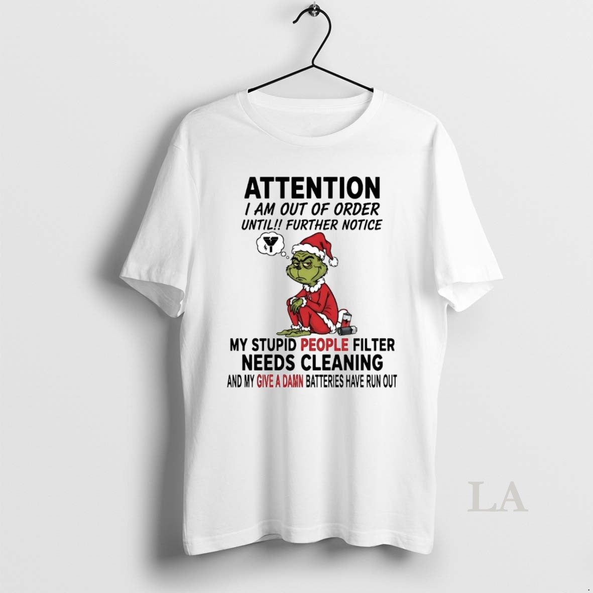 Original Grinch Attention I Am Out Of Order Until Further Notice Christmas Shirt Hoodie Sweatshirt | PurePodTees.com