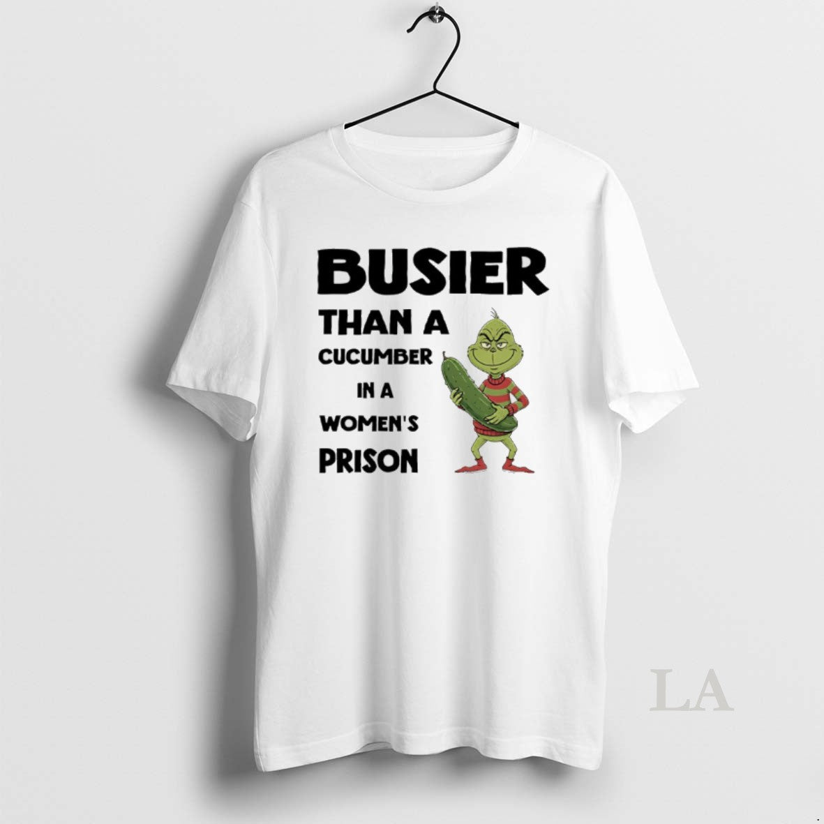 Original Grinch Busier Than A Cucumber In A Womens Prison Shirt Hoodie Sweatshirt | PurePodTees.com
