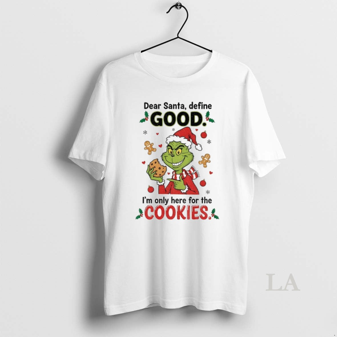 Original Grinch Dear Santa Define Good Im Only Here For The Cookies Merry Christmas Shirt Hoodie Sweatshirt | PurePodTees.com