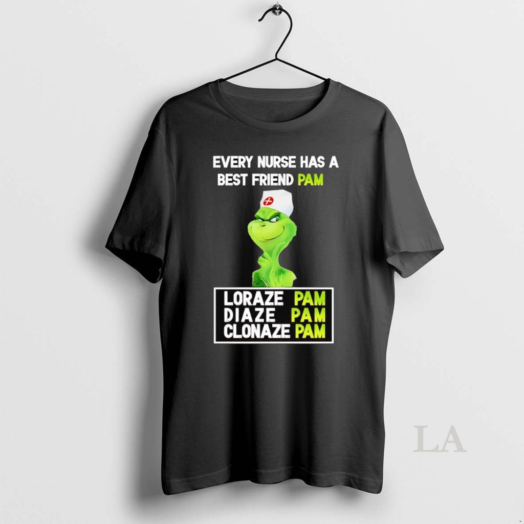 Original Grinch Every Nurse Has A Best Friend Pam Christmas Shirt Hoodie Sweatshirt | PurePodTees.com