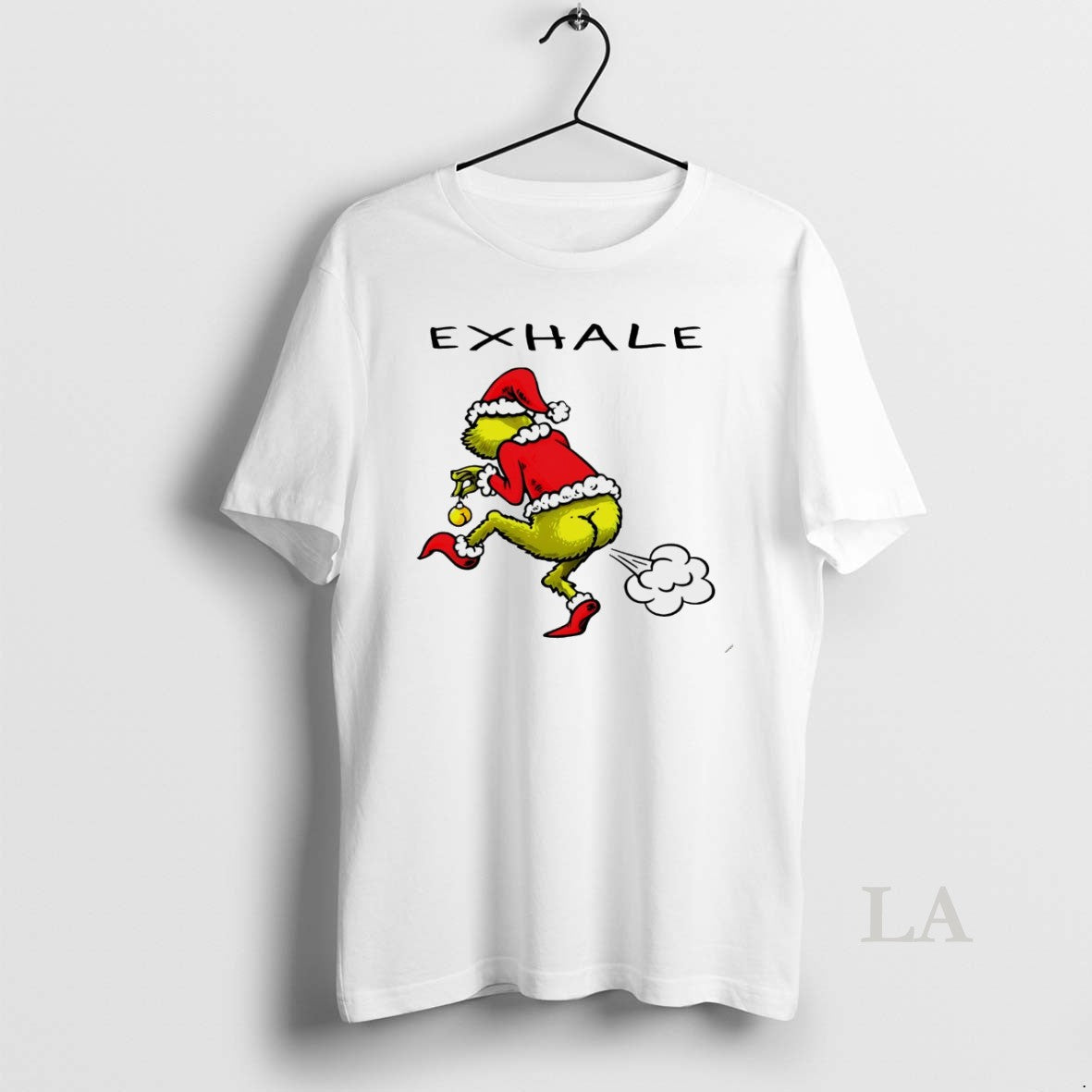Original Grinch Exhale Christmas White Shirt Hoodie Sweatshirt | PurePodTees.com