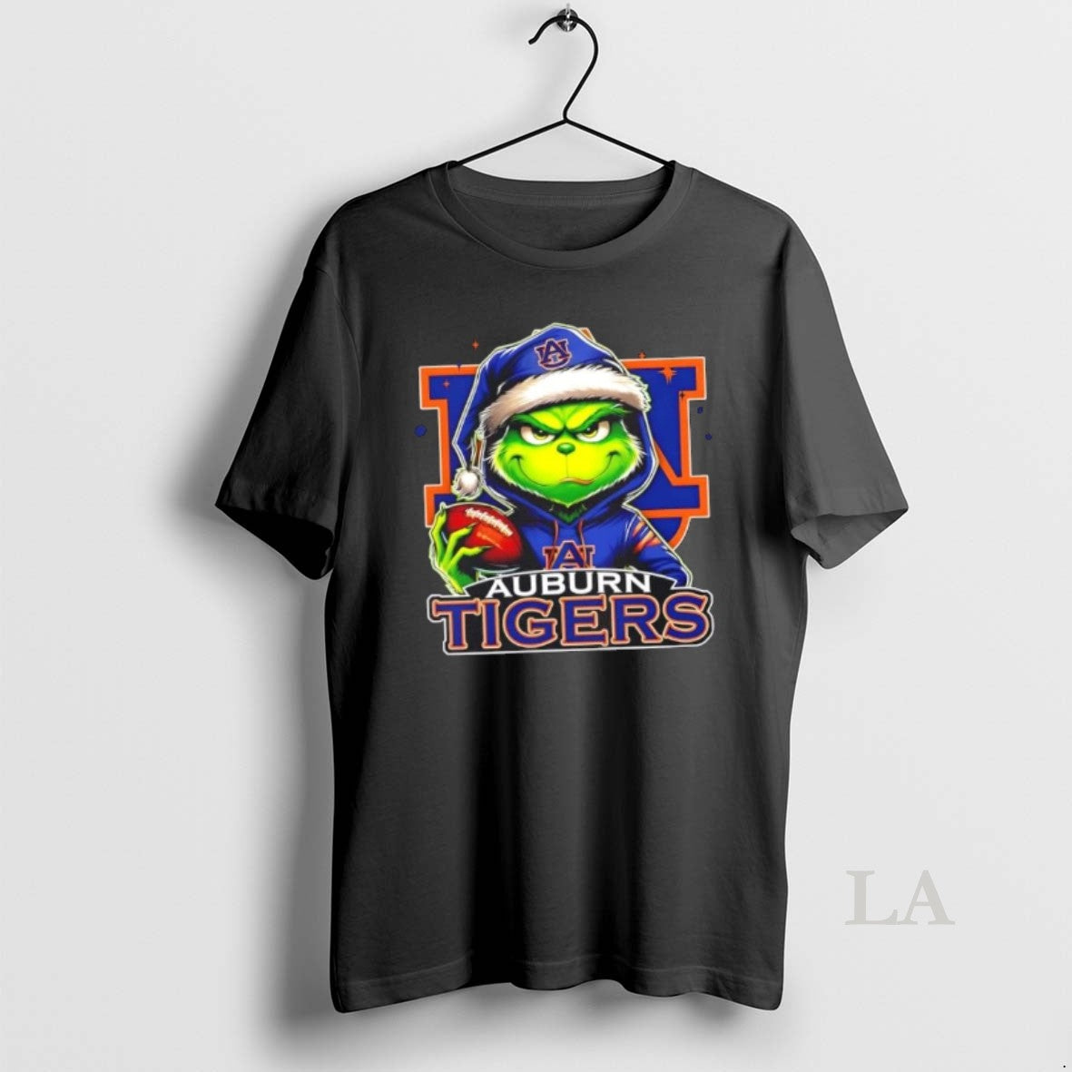 Original Grinch Is Holding A Ball And Smiling At Auburn Tigers Fans Christmas Shirt Hoodie Sweatshirt | PurePodTees.com