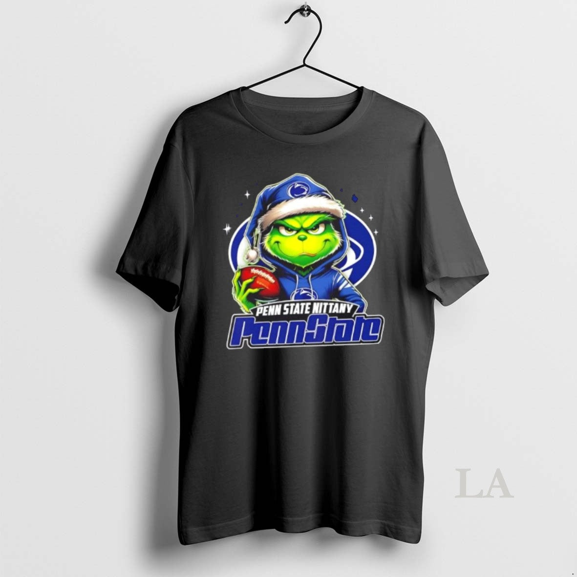 Original Grinch Is Holding A Ball And Smiling At Penn State Nittany Lions Fans Christmas Shirt Hoodie Sweatshirt