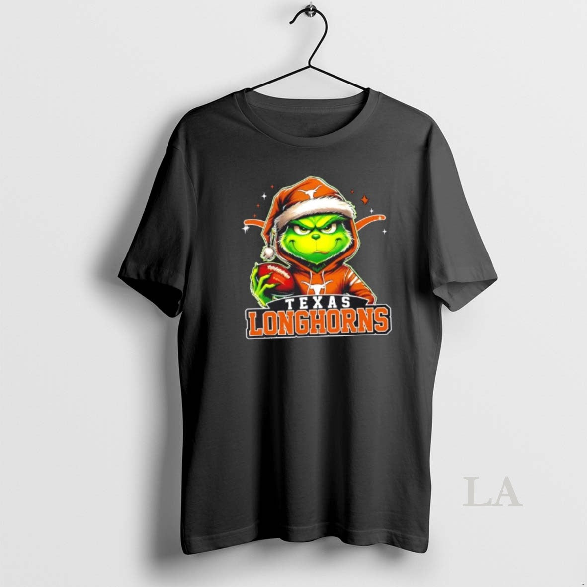 Original Grinch Is Holding A Ball And Smiling At Texas Longhorns Fans Christmas Shirt Hoodie Sweatshirt | PurePodTees.com