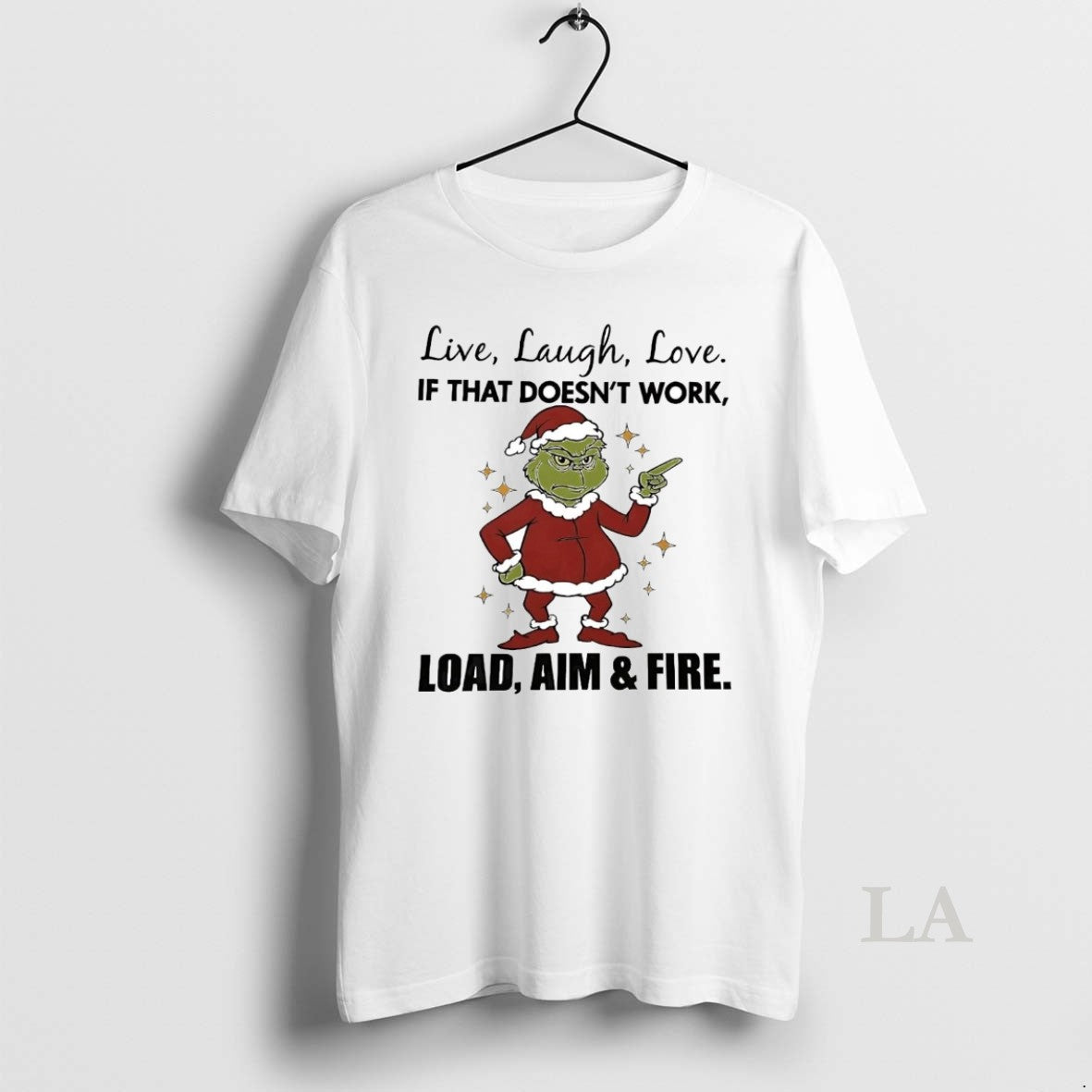 Original Grinch Live Laugh Love If That Doesnt Work Christmas Shirt Hoodie Sweatshirt | PurePodTees.com