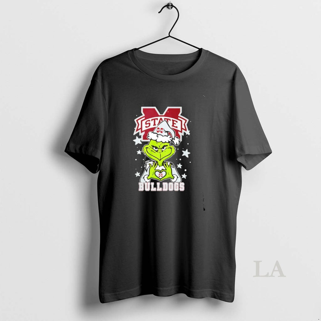 Original Grinch Love Mississippi State Bulldogs Christmas 25 Shirt Hoodie Sweatshirt | PurePodTees.com