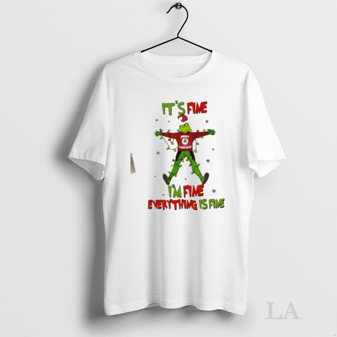 Original Grinch Merry Christmas Its Fine Im Fine Everything Is Fine Shirt Hoodie Sweatshirt | PurePodTees.com