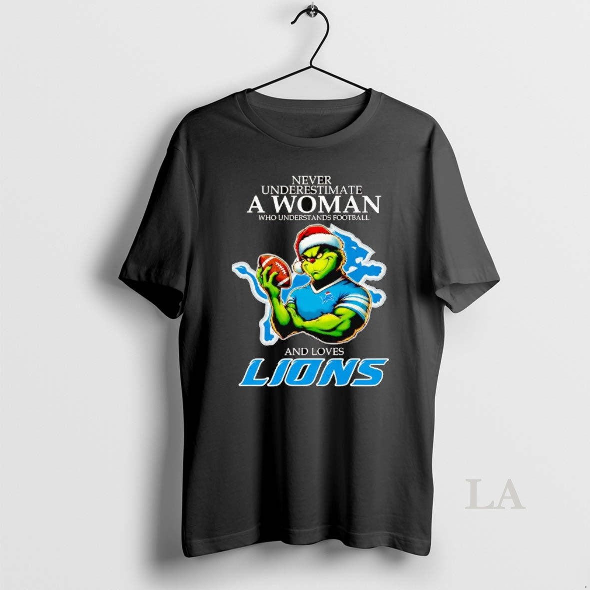 Original Grinch Never Underestimate A Woman Who Understands Football And Loves Lions Christmas Shirt Hoodie Sweatshirt