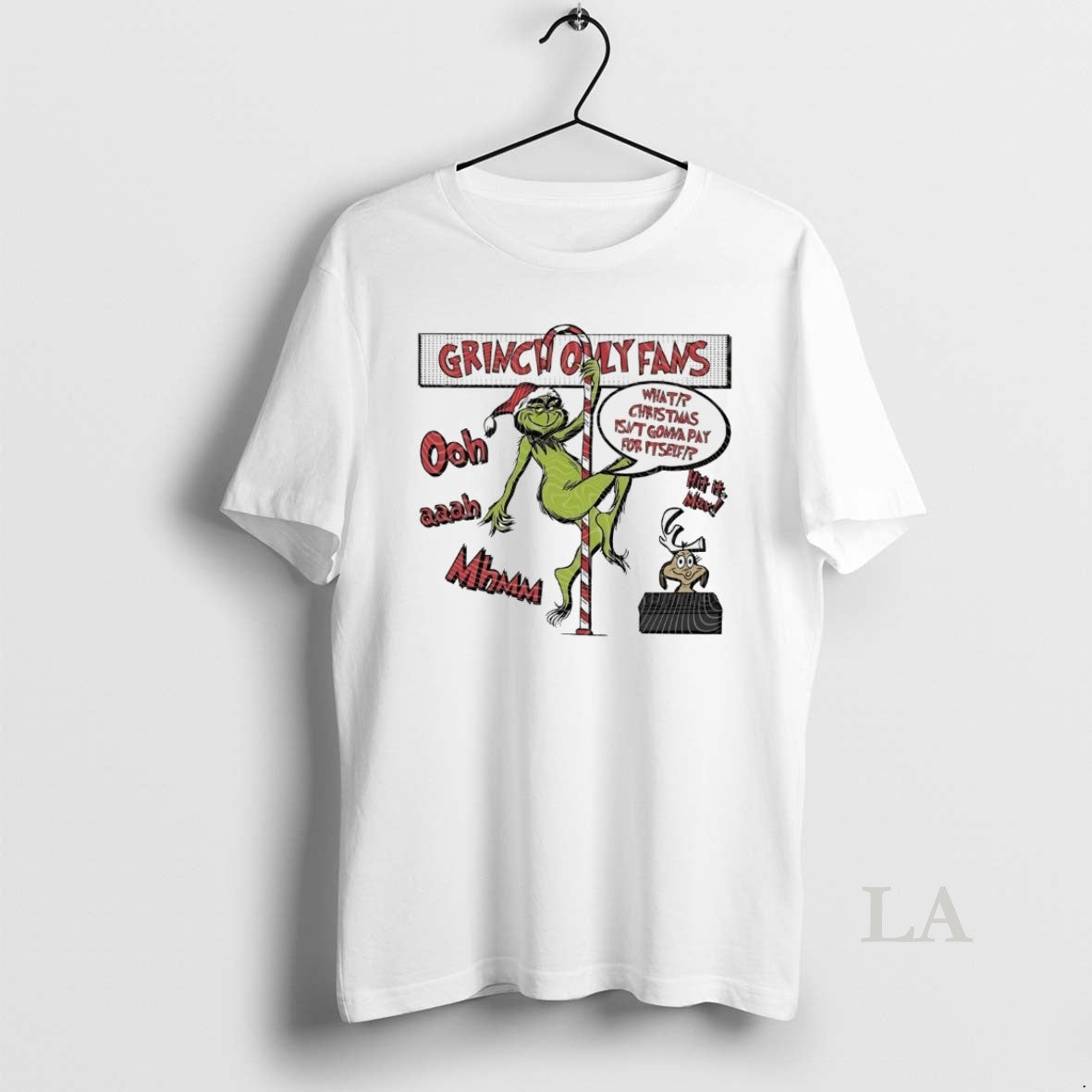 Original Grinch Only Fans What Christmas Isnt Gonna Pay Itself White Shirt Hoodie Sweatshirt | PurePodTees.com