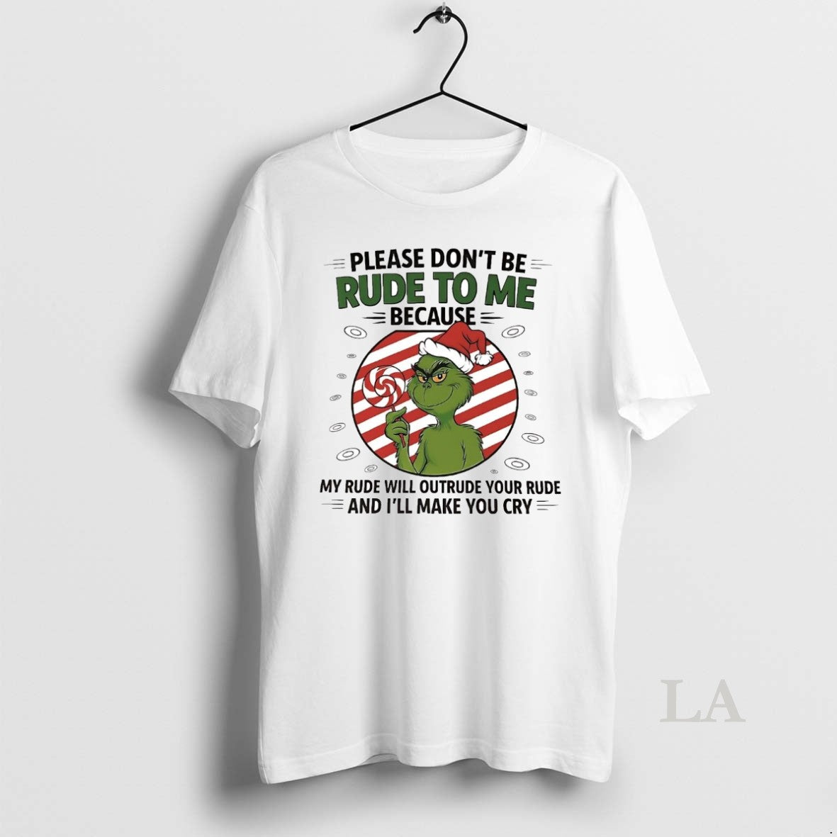 Original Grinch Please Dont Be Rude To Me Because Christmas Shirt Hoodie Sweatshirt | PurePodTees.com
