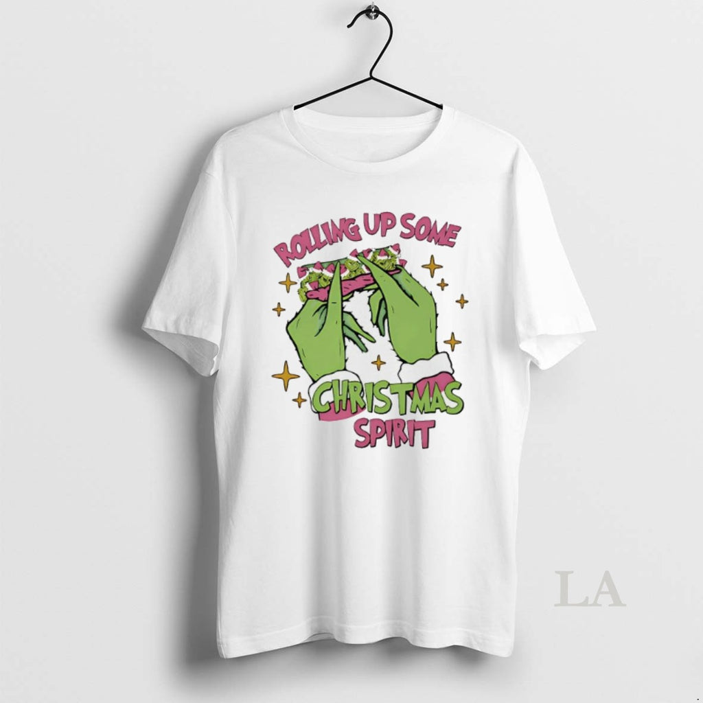 Original Grinch Rolling Up Some Christmas Spirit Shirt Hoodie Sweatshirt | PurePodTees.com