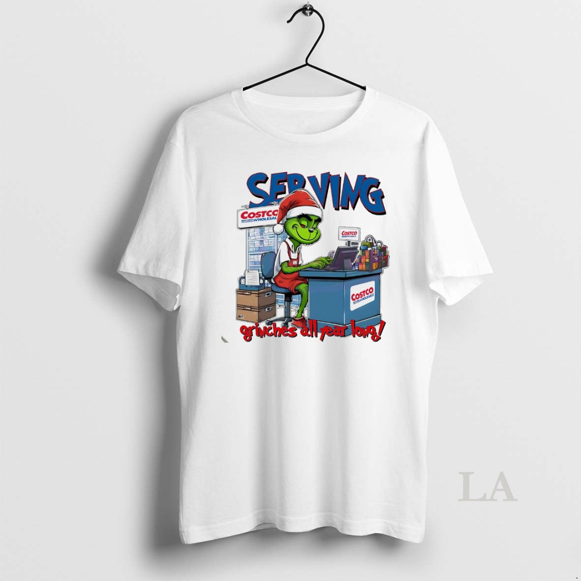 Original Grinch Serving Grinches All Year Long Christmas Funny White Shirt Hoodie Sweatshirt | PurePodTees.com