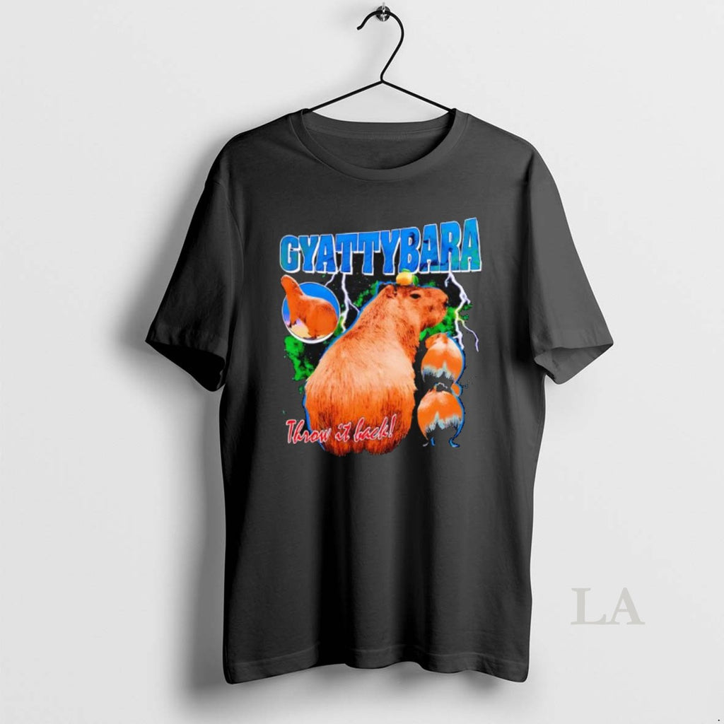 Original Gyattybara Capybaras Throw It Back Graphic Shirt Hoodie Sweatshirt | PurePodTees.com