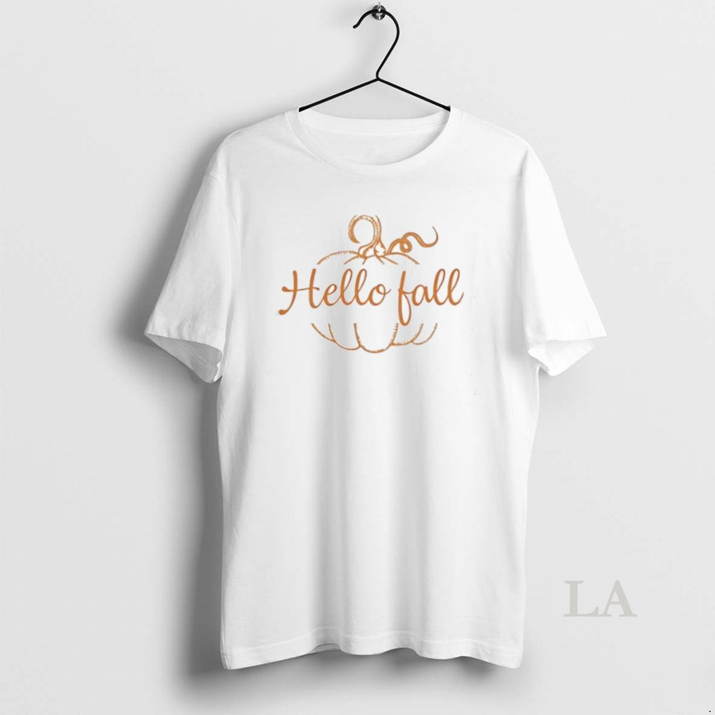 Original Hello Fall Pumpkin Shirt Hoodie Sweatshirt | PurePodTees.com