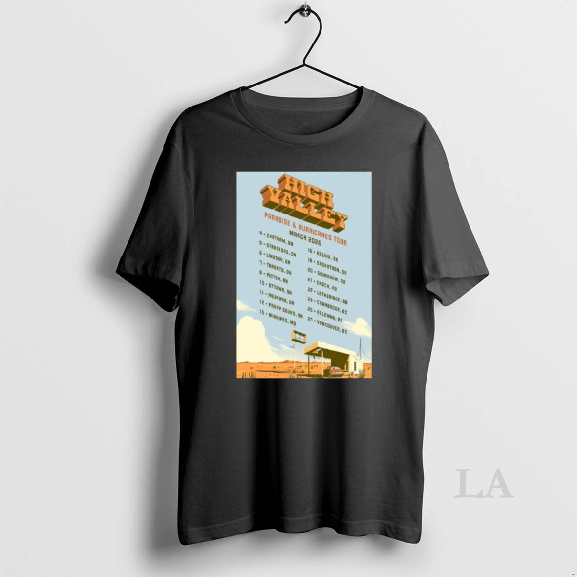 Original High Valley Paradise Hurricanes Tour March 2026 Long Sleve Shirt Hoodie Sweatshirt | PurePodTees.com