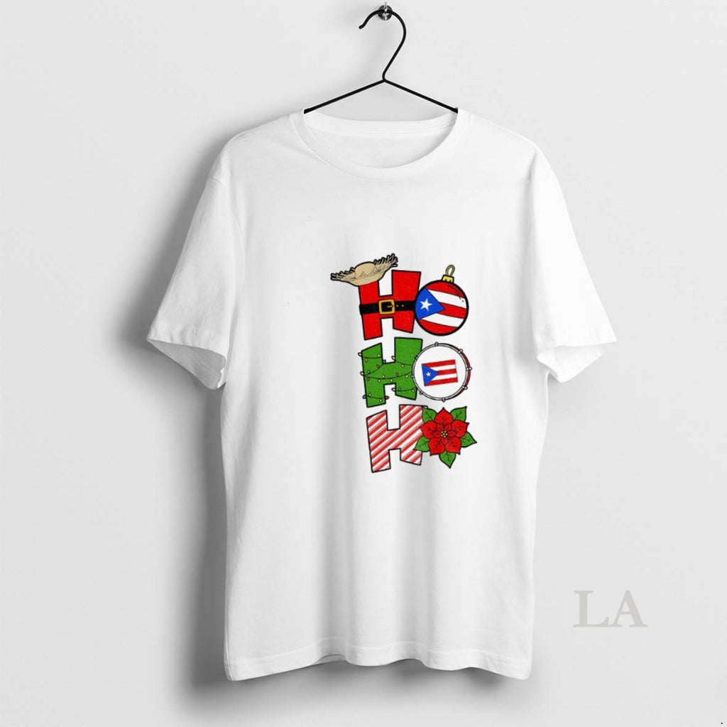 Original Ho Ho Ho Bad Bunny Navidad Boricua Puerto Rico Flag Merry Christmas Shirt Hoodie Sweatshirt | PurePodTees.com