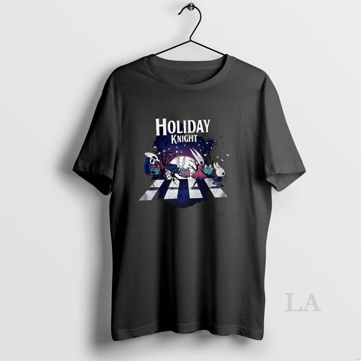 Original Holiday Knight Hollow Knight Character Cross The Road Christmas Shirt Hoodie Sweatshirt | PurePodTees.com