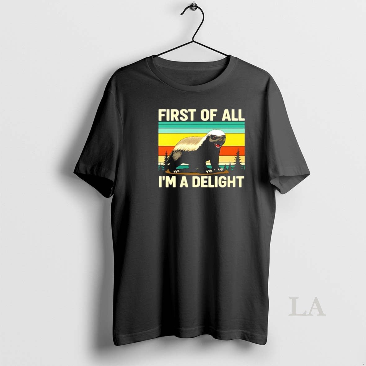 Original Honey Badger First Of All Im A Delight Vintage Shirt Hoodie Sweatshirt | PurePodTees.com