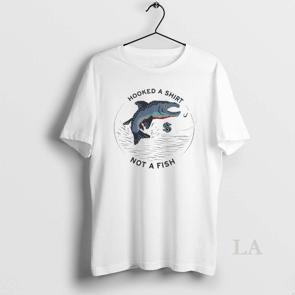 Original Hooked A Not A Fish Graphic Fishing Shirt Hoodie Sweatshirt | PurePodTees.com