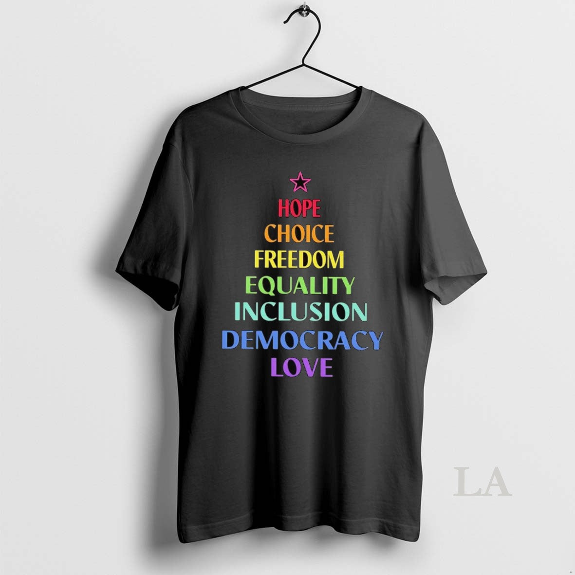 Original Hope Choice Freedom Equality Inclusion Democracy Love Christmas Tree Shirt Hoodie Sweatshirt | PurePodTees.com