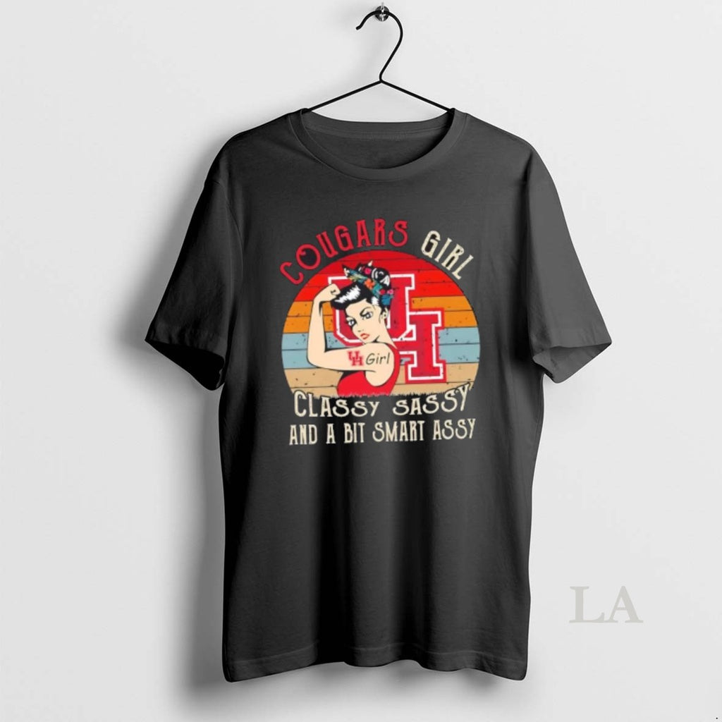 Original Houston Cougars Girl Classy Sassy And A Bit Smart Assy Shirt Hoodie Sweatshirt | PurePodTees.com
