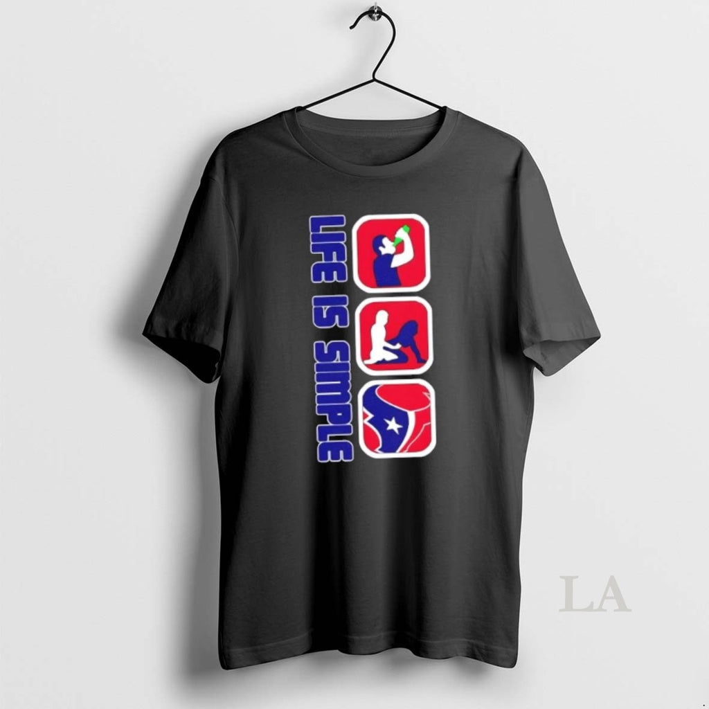 Original Houston Texans Football Life Is Simple Shirt Hoodie Sweatshirt | PurePodTees.com
