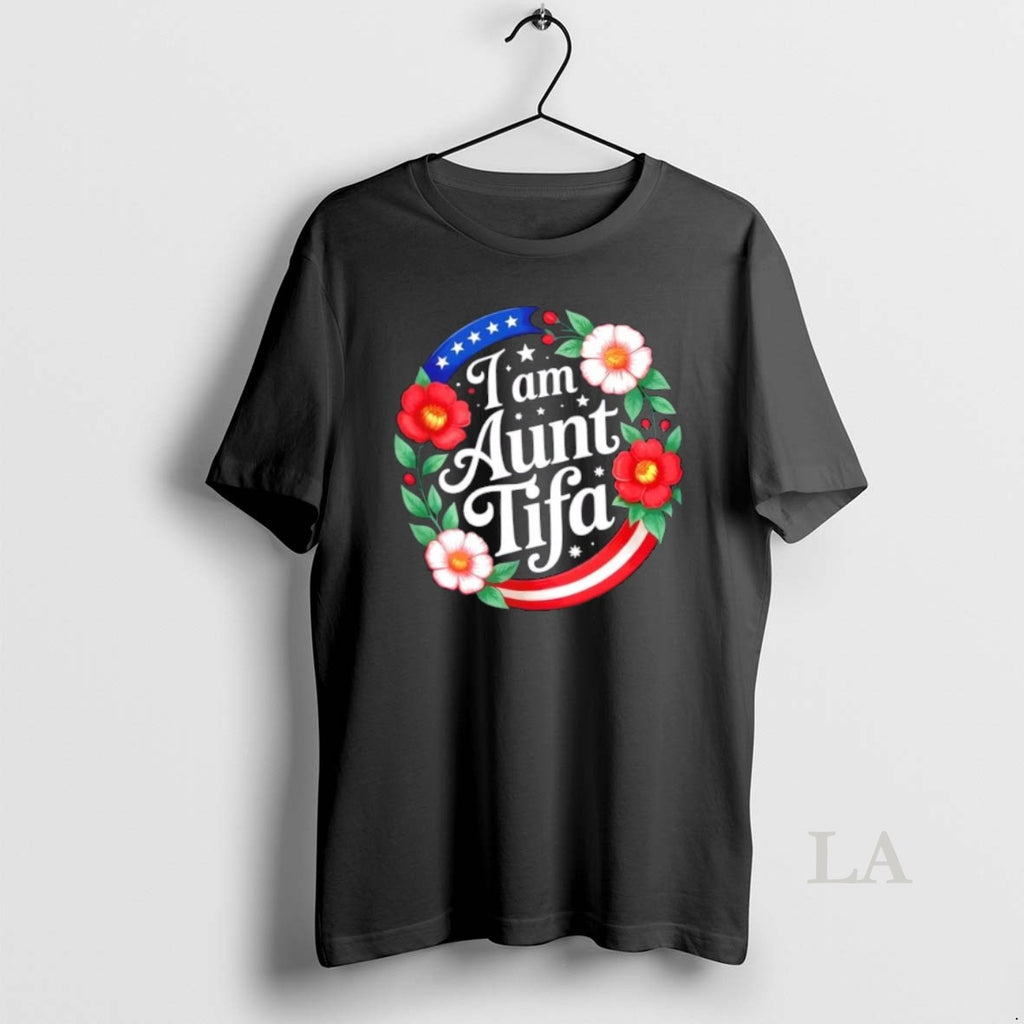 Original I Am Aunt Tifa Floral Shirt Hoodie Sweatshirt | PurePodTees.com