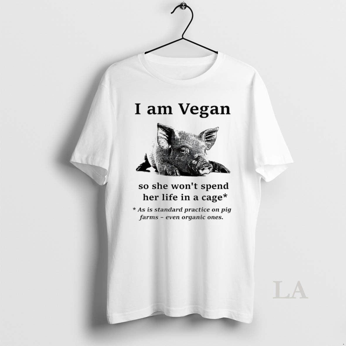 Original I Am Vegan So He Wont Spend Her Life In A Cage Shirt Hoodie Sweatshirt | PurePodTees.com
