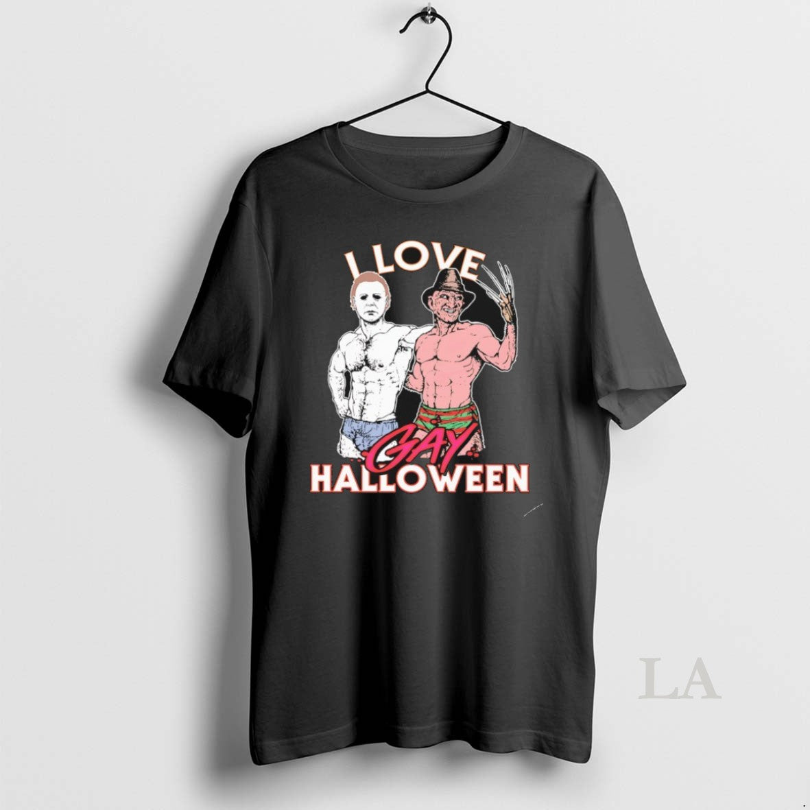Original I Love Gay Halloween Michael Myers And Jason Voorhees Shirt Hoodie Sweatshirt | PurePodTees.com