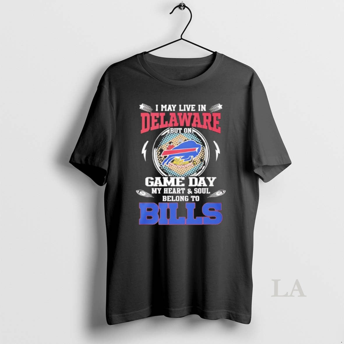 Original I May Live In Delaware Game Day My Heart And Soul Belong To Buffalo Shirt Hoodie Sweatshirt | PurePodTees.com