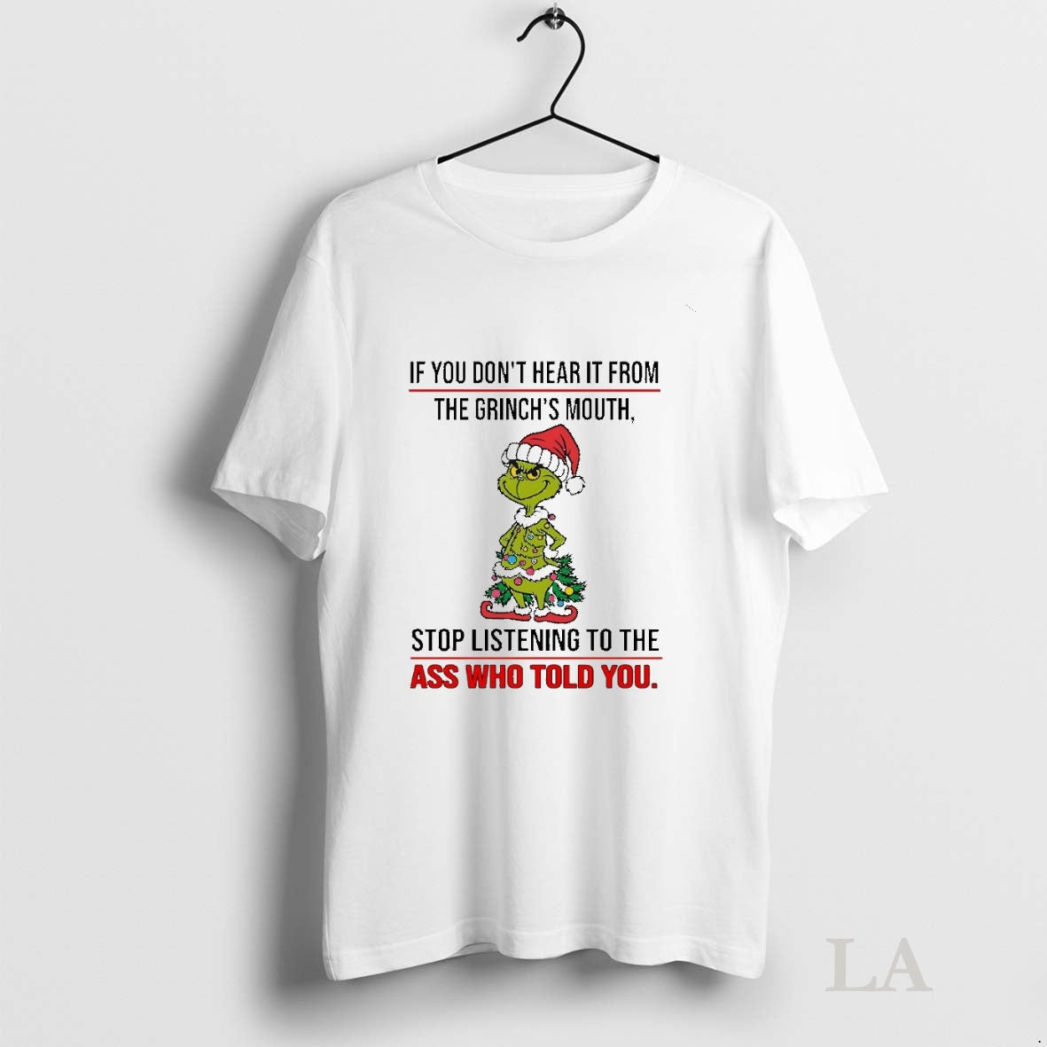 Original If You Dont Hear It From The Grinchs Mouth Stop Listening Christmas Shirt Hoodie Sweatshirt | PurePodTees.com