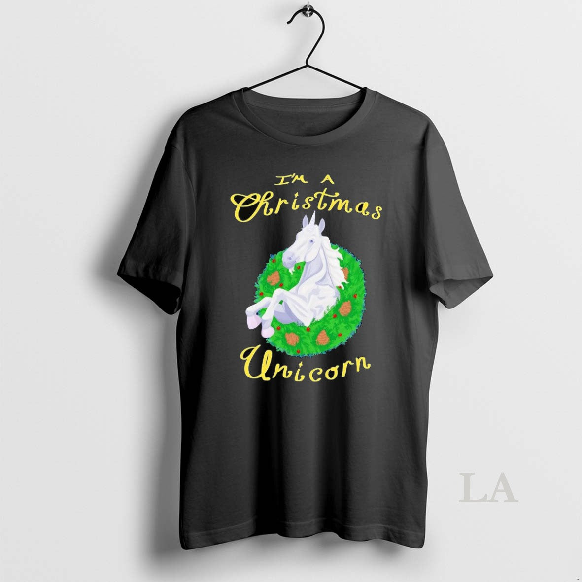 Original Im A Christmas Unicorn Wreath Shirt Hoodie Sweatshirt | PurePodTees.com