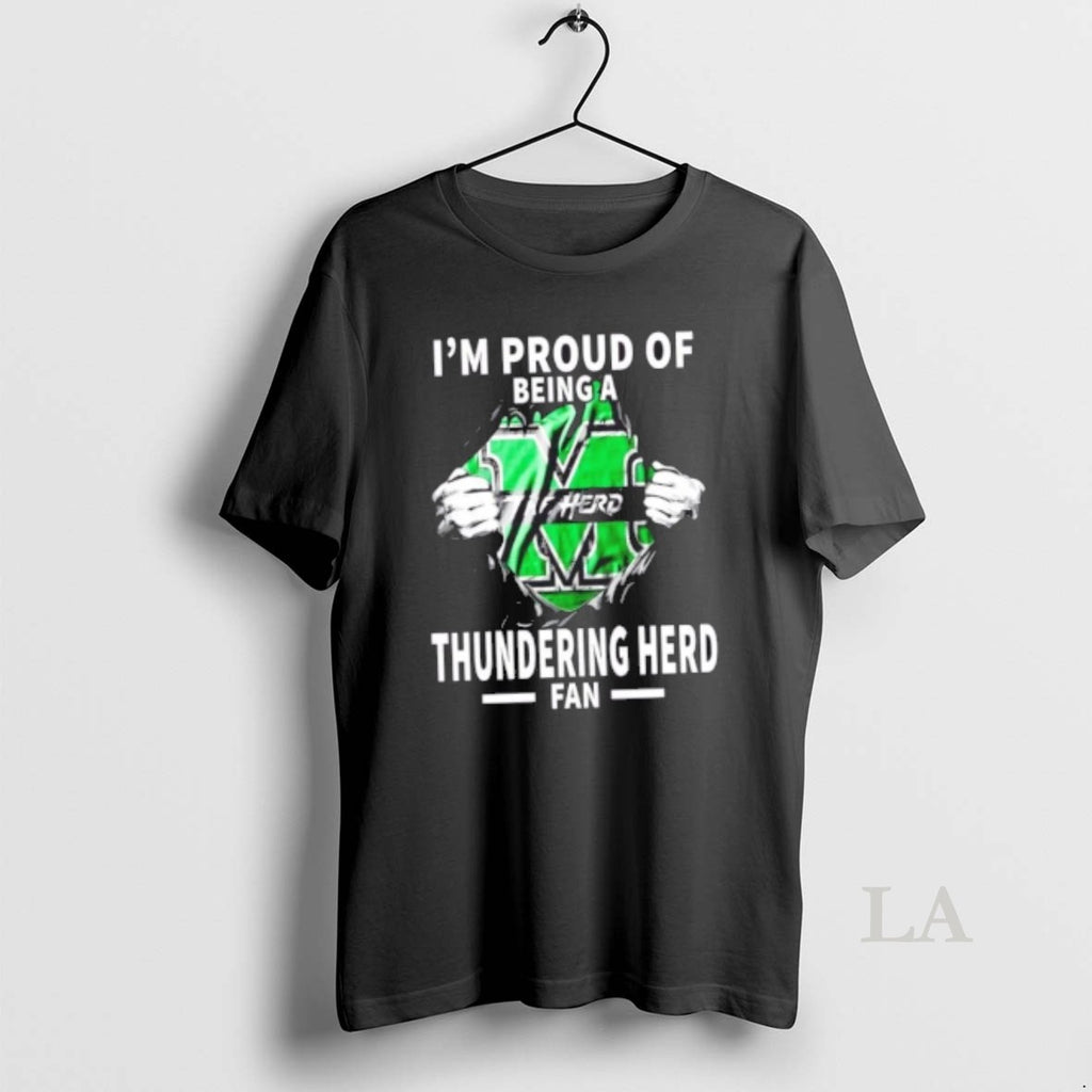 Original Im Proud Of Being A Marshall Thundering Herd Fan Shirt Hoodie Sweatshirt | PurePodTees.com