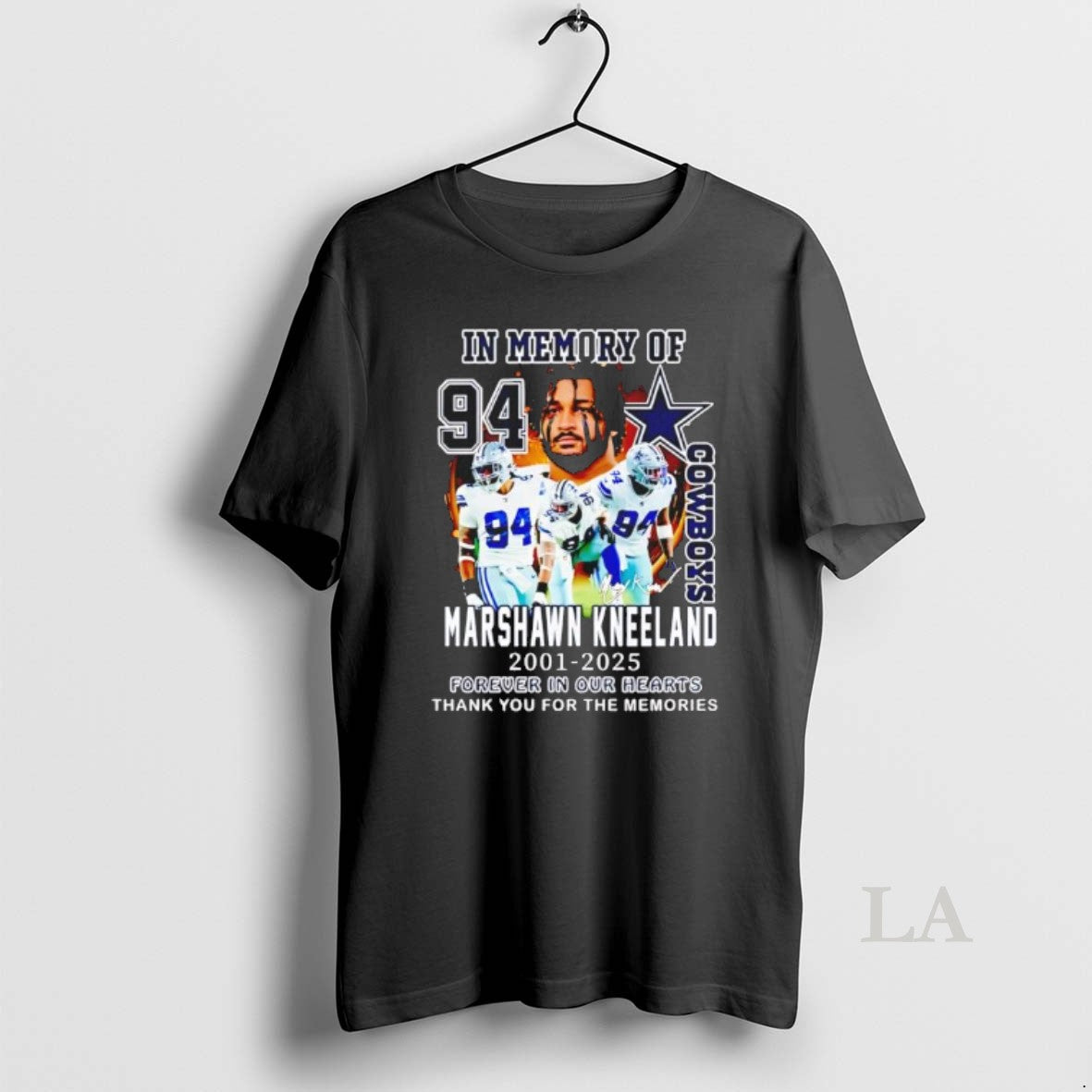 Original In Memory Of Cowboys Marshawn Kneeland 2021 2025 Forever In Our Hearts Black Shirt Hoodie Sweatshirt