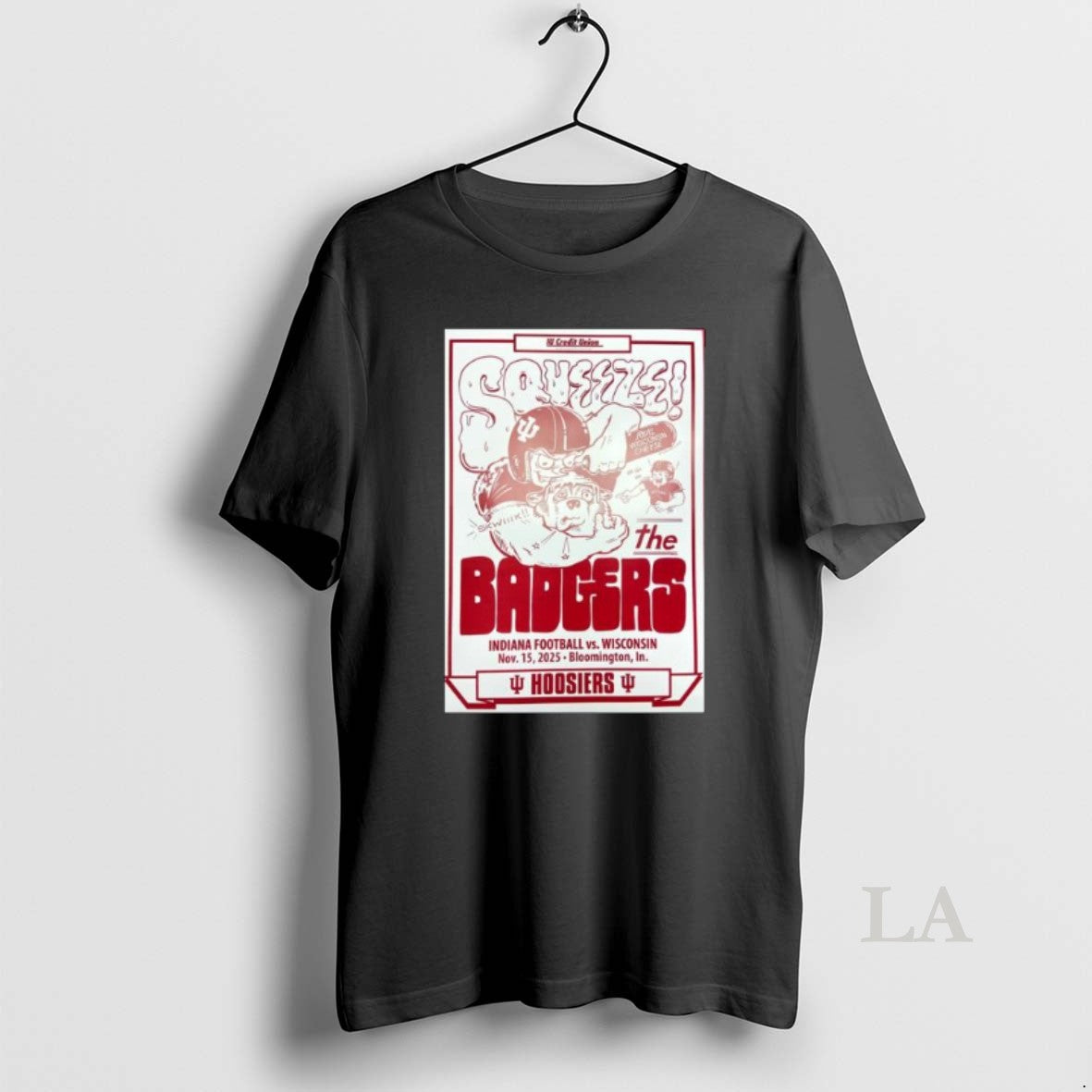 Original Indiana Vs Wisconsin 2025 Squeeze The Badgers Shirt Hoodie Sweatshirt | PurePodTees.com