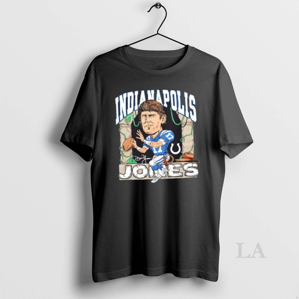 Original Indianapolis Colts Daniel Jones Caricature Signature Shirt Hoodie Sweatshirt | PurePodTees.com