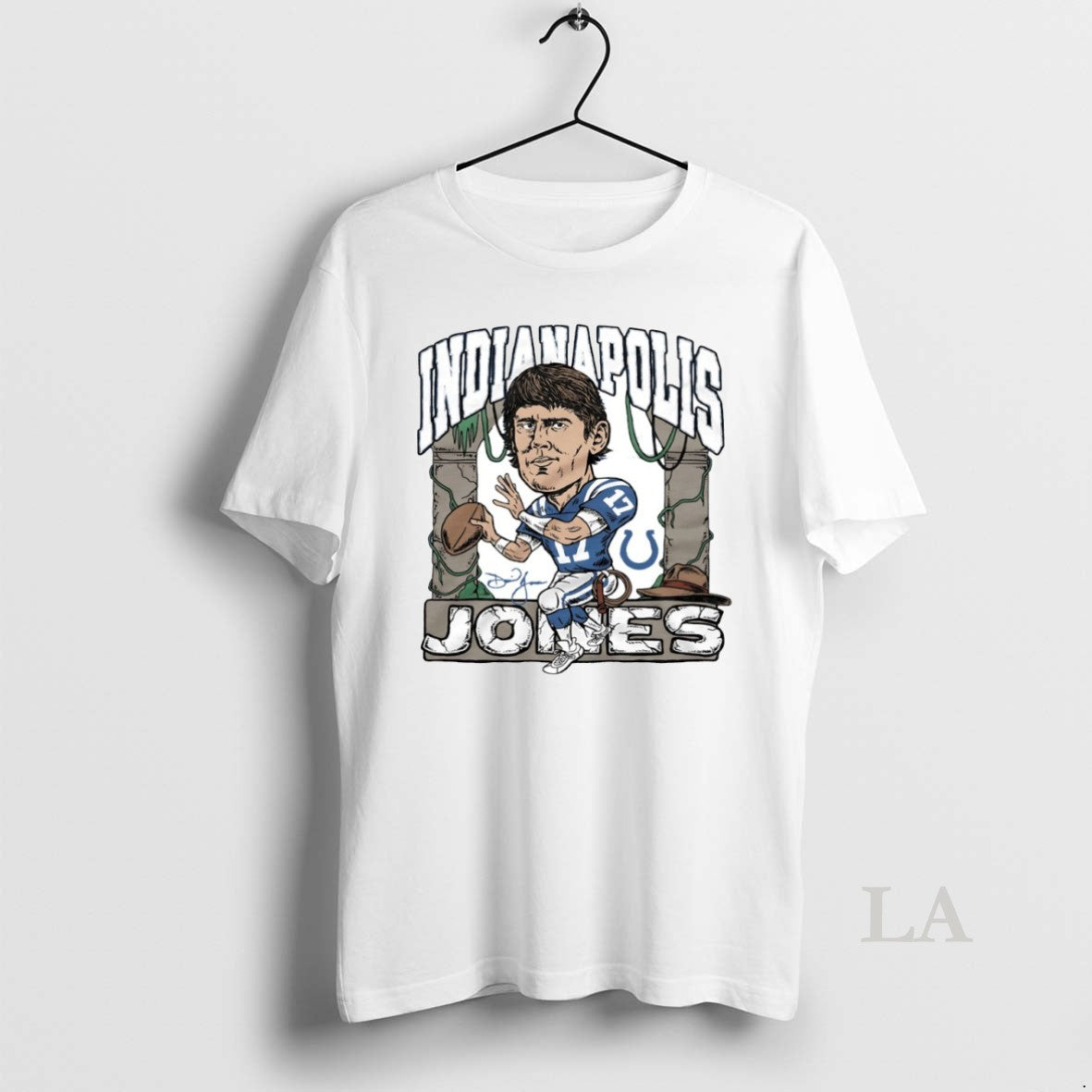 Original Indianapolis Colts Daniel Jones Caricature Signature Circle Shirt Hoodie Sweatshirt | PurePodTees.com
