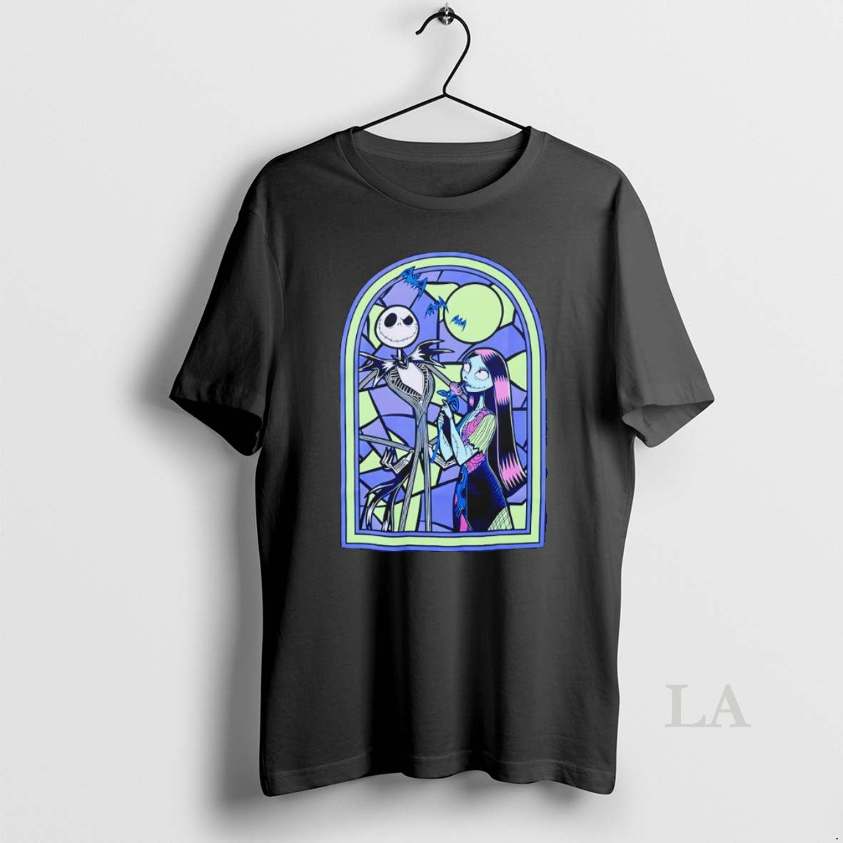 Original Jack And Sally The Nightmare Before Christmas Stained Glass Shirt Hoodie Sweatshirt | PurePodTees.com