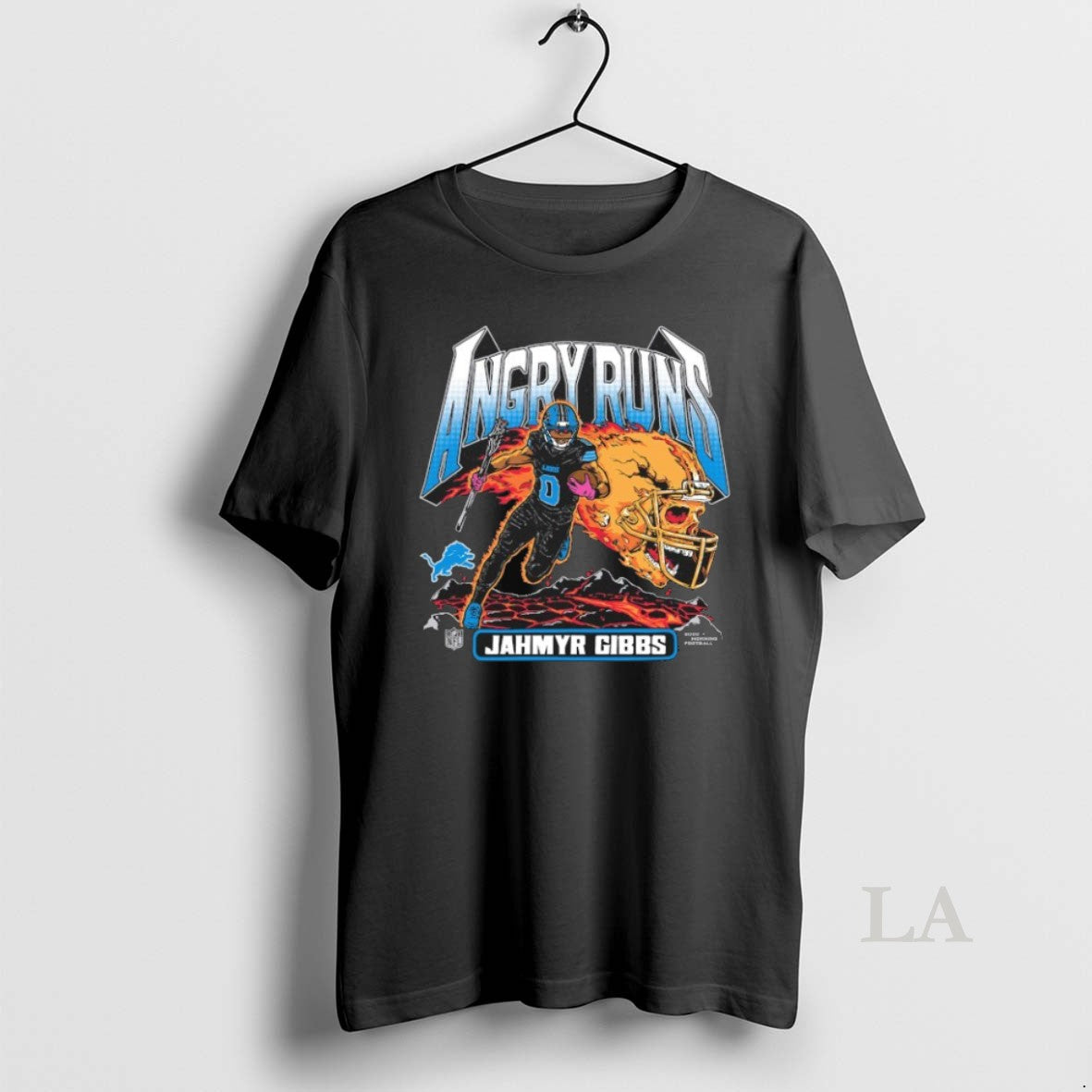 Original Jahmyr Gibbs Detroit Lions Angry Runs Tri Blend Shirt Hoodie Sweatshirt | PurePodTees.com