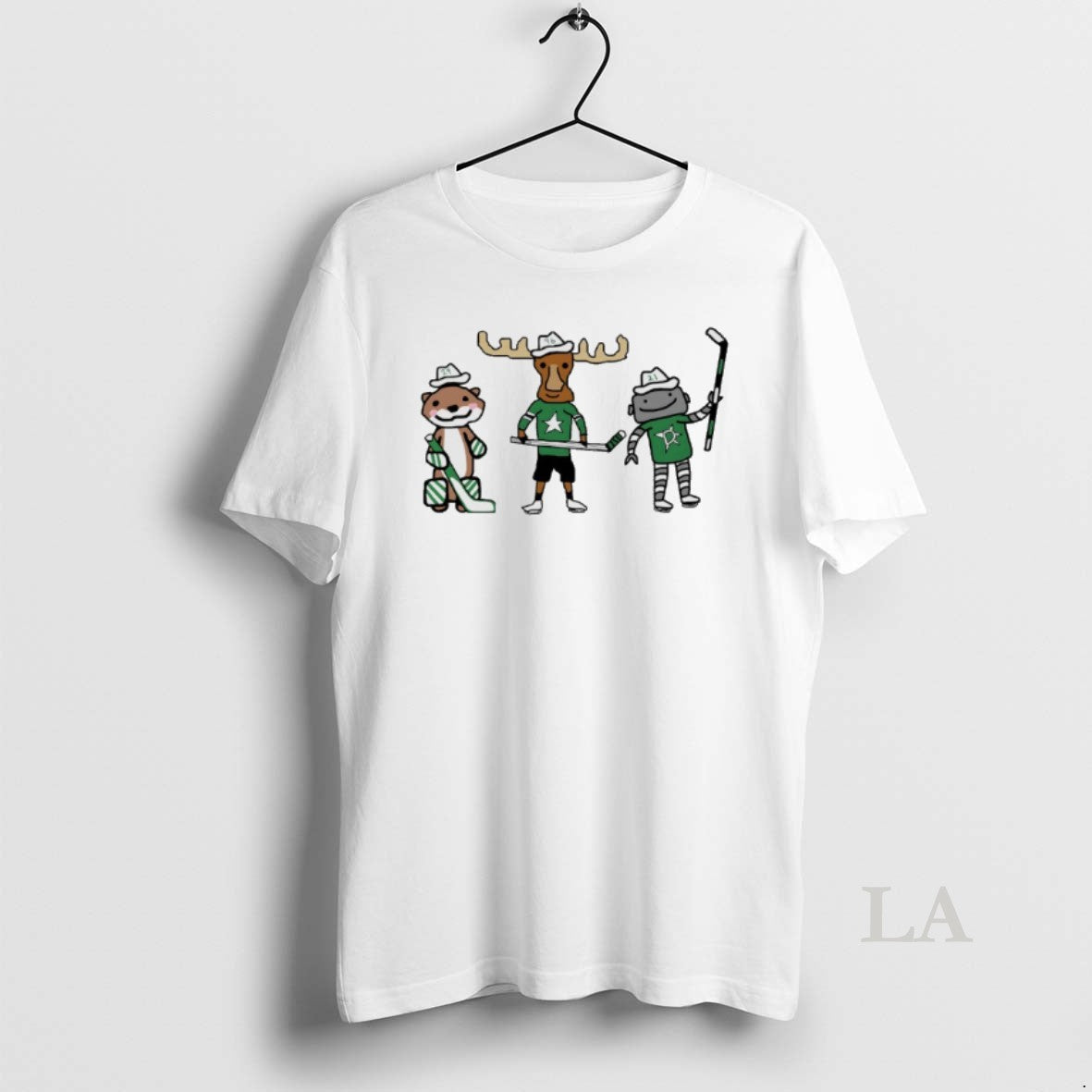 Original Jake Oettinger Otter Mikko Rantanen Moose And Jason Robertson Robo Guys Dallas Stars Mascot Shirt Hoodie Sweatshirt